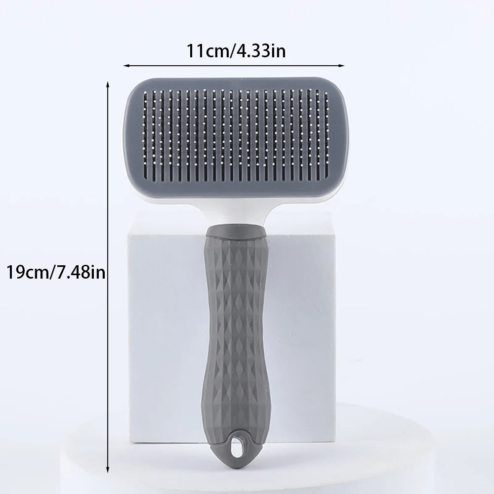 Self-Cleaning Pet Hair Remover Brush for Dogs & Cats Grooming