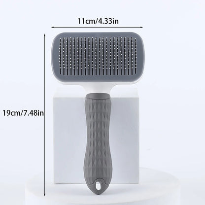 Self-Cleaning Pet Hair Remover Brush for Dogs & Cats Grooming