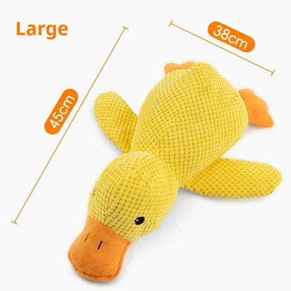 Plush Calming Duck Dog Toy Durable Squeaky Chew for Puppies & Dogs