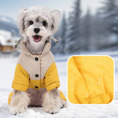Waterproof Four-Leg Dog Winter Jacket – Warm Jumpsuit for Small & Medium Dogs