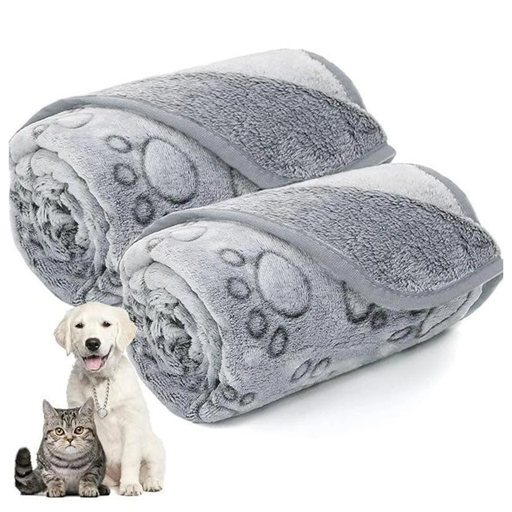 Winter Soft Dog Blanket Washable, Cat Blanket for Indoor Cats