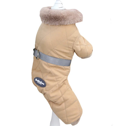 Hooded Dog Winter Jumpsuit