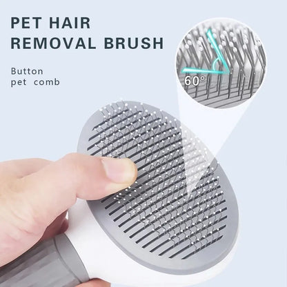Self-Cleaning Pet Hair Remover Brush for Dogs & Cats Grooming