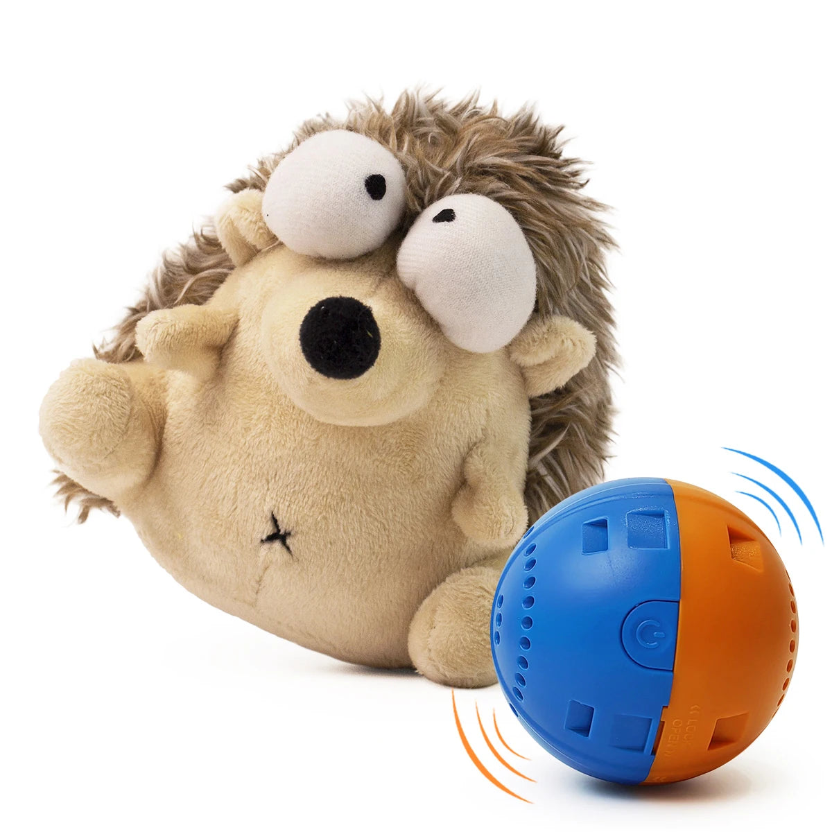 Interactive Plush Dog Toy Ball for Fetch Chew & Dancing Play