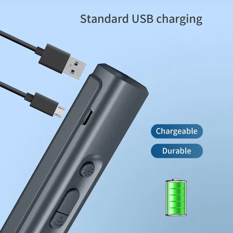 USB Rechargeable Ultrasonic Dog Repeller Anti‑Barking Trainer with LED