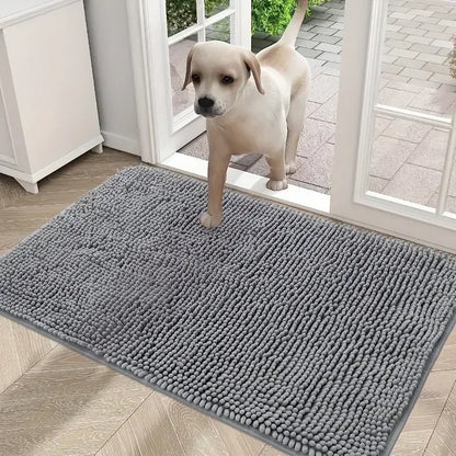 Absorbent Non‑Slip Washable Dog Doormat for Muddy Paws Pet Mat