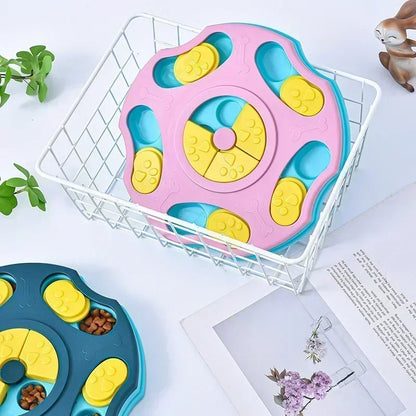 Interactive Slow Feeder Puzzle Toy Bowl for Dogs & Cats