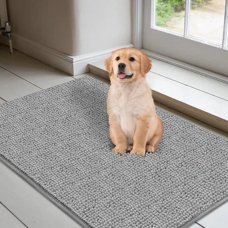 Absorbent Non‑Slip Washable Dog Doormat for Muddy Paws Pet Mat
