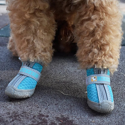 Non‑Slip Plush Dog Shoes with Thick Sole Paw Protection Booties