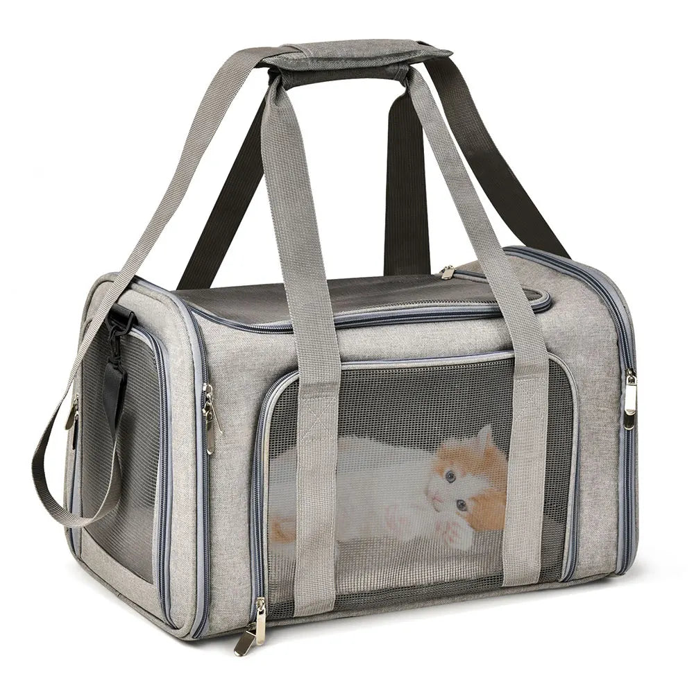 Soft‑Side Dog & Cat Carrier Backpack Travel Bag Airline Approved