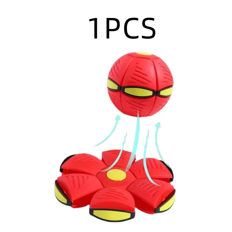 Flying Saucer Bouncing Ball Durable Elastic Dog Toy for Outdoor Play