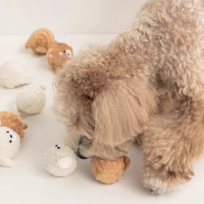 Spiked Squeaky Puppy Ball Toy for Teeth Cleaning & Interactive Play