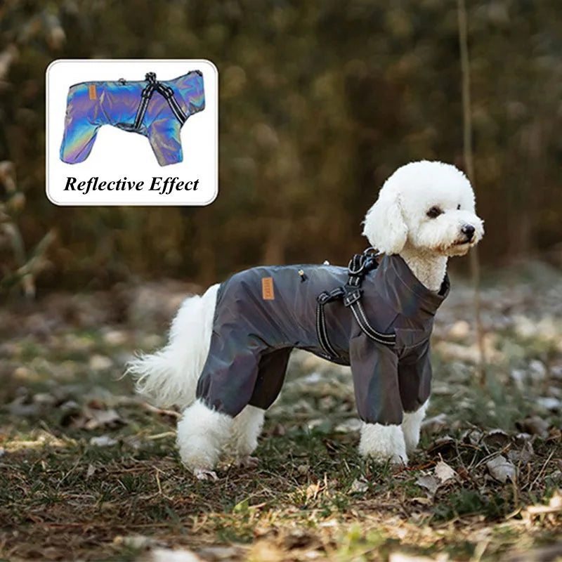 Dog Raincoat with Harness