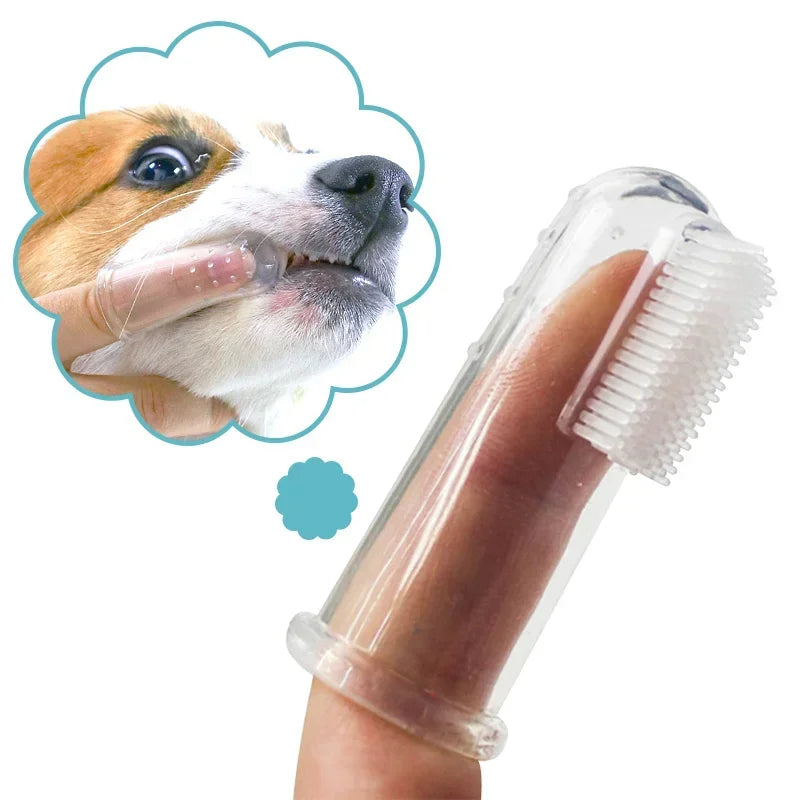 Super Soft Silicone Pet Finger Toothbrush for Dogs & Cats Teeth Care