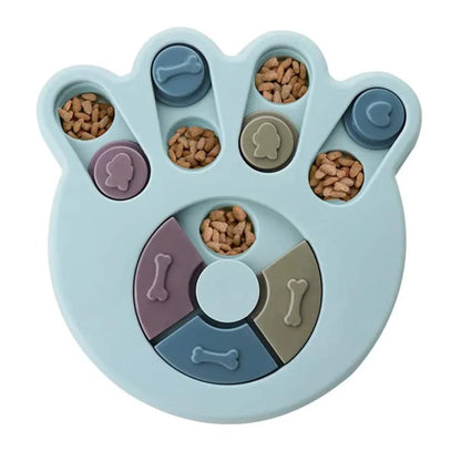 Interactive Slow Feeder Puzzle Bowl for Dogs & Cats IQ Food Dispenser