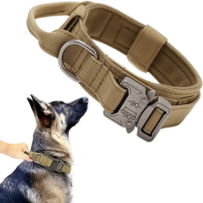 Durable Tactical Dog Collar Leash Set Adjustable Military Pet