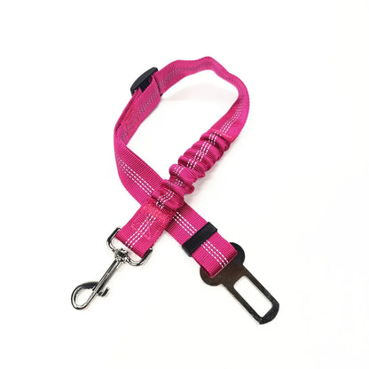 Adjustable Pet Car Seat Belt with Dog Harness Safety Lead Clip