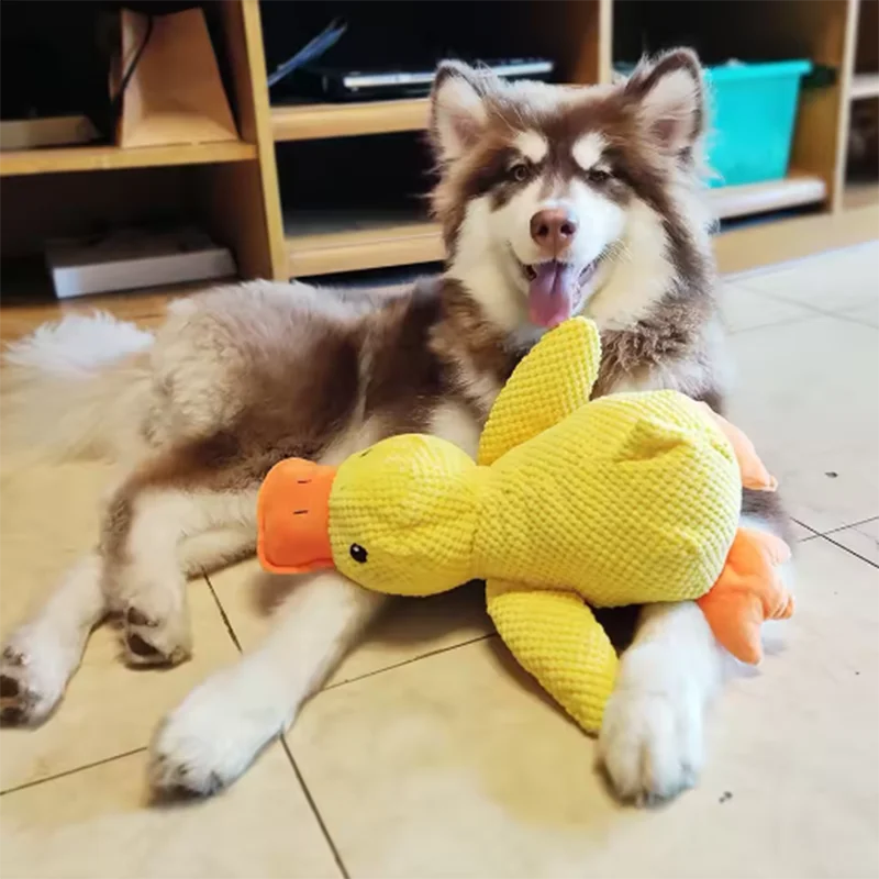 Bite‑Resistant Stomping Duck Dog Toy for Teeth Cleaning & Play