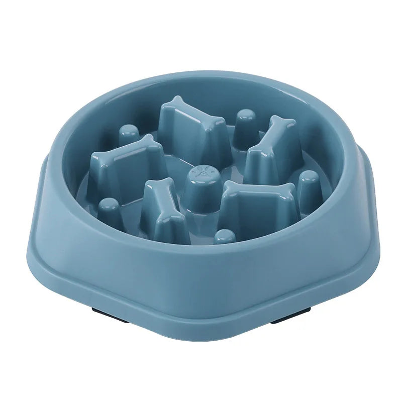 Non‑Slip Slow Feed Pet Bowl Anti‑Choke Healthy Eating for Cats & Dogs