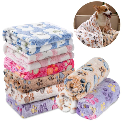 Soft Fluffy Pet Travel Blanket Mat for Cats & Dogs Warm Comfort