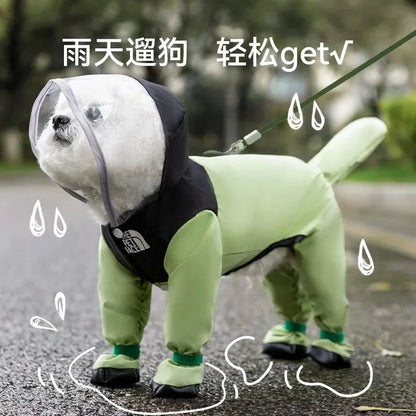 All-Weather Waterproof Dog Rain Jumpsuit