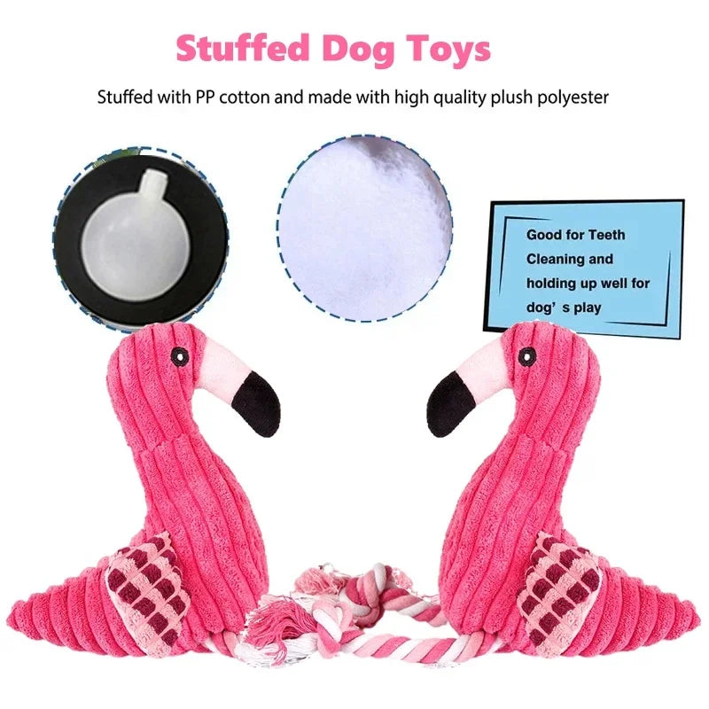 Flamingo Pet Toy Bite-Resistant Interactive Toy for Cats & Dogs