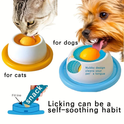 Interactive Pet Lick Mat Slow Feeder Bowl for Dogs & Cats