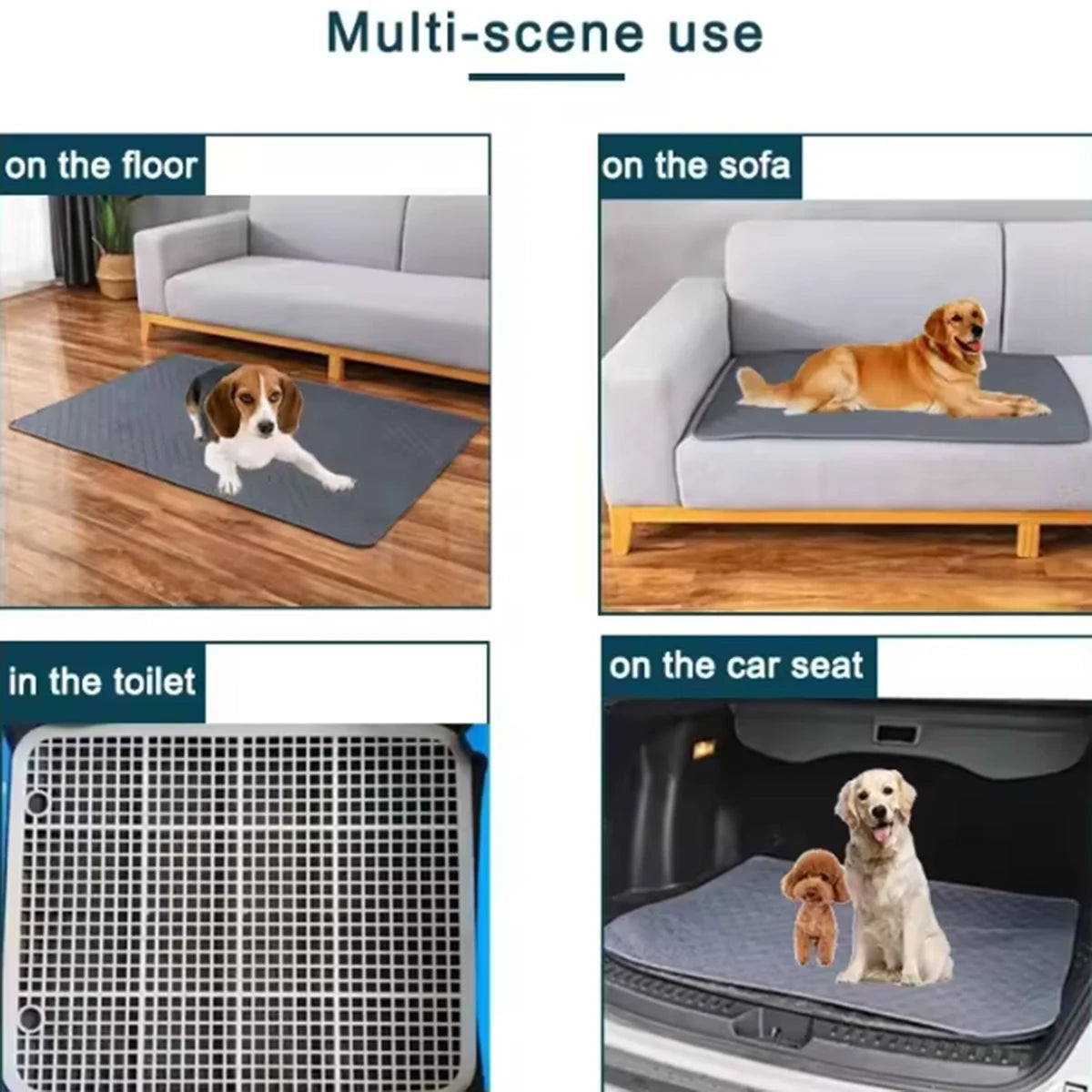 Reusable Washable Winter Dog Pee Pad Waterproof Absorbent Training Mat