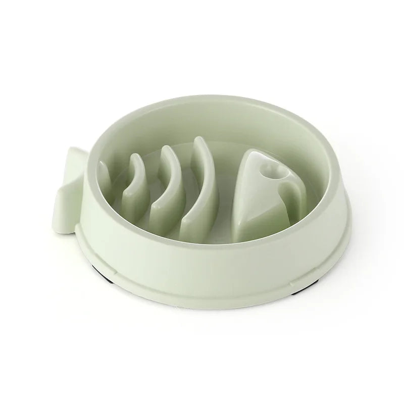 Non‑Slip Slow Feed Pet Bowl Anti‑Choke Healthy Eating for Cats & Dogs