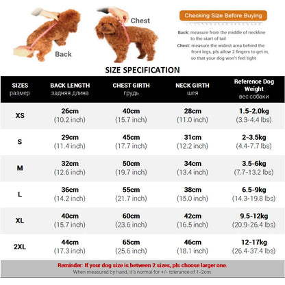 Dog Winter Padded Overalls