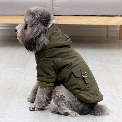 Winter Dog Jacket with Built-In Harness – Windproof Outdoor Coat for All Dog Sizes
