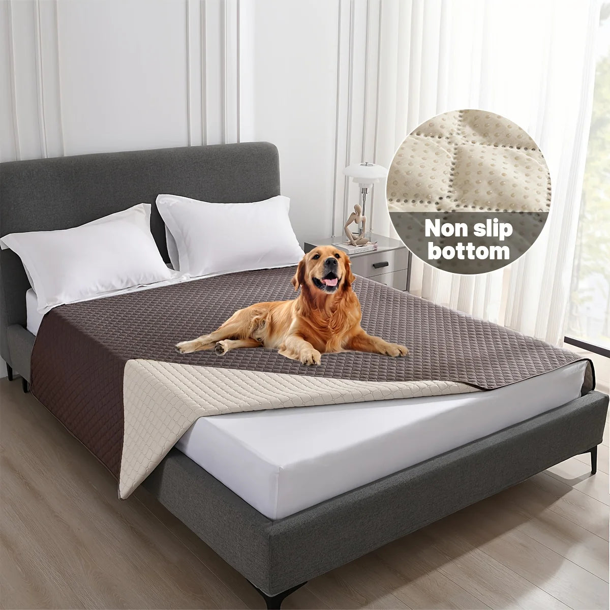 Anti‑Leaking Non‑Slip Dog Bed Cover Sofa Protector for Cats & Dogs