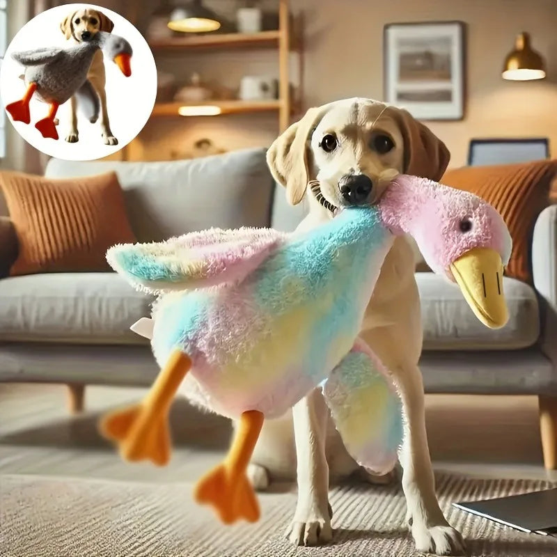 19.69 inches Colorful Plush Duck Toy for Dogs & Cats Anxiety Relief