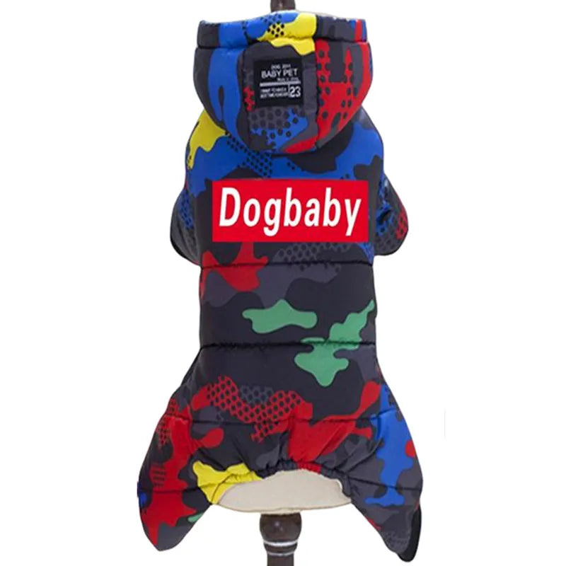 Hooded Dog Winter Jumpsuit
