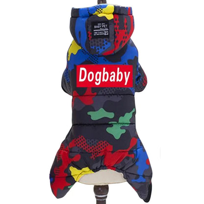 Hooded Dog Winter Jumpsuit