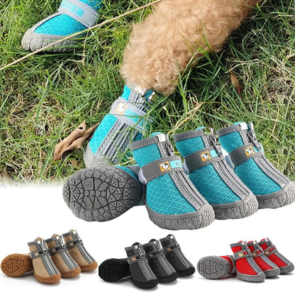 Non‑Slip Plush Dog Shoes with Thick Sole Paw Protection Booties