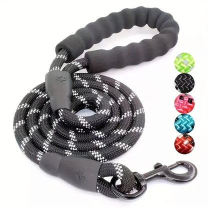Reflective Heavy Duty Dog Leash with Padded Handle for Strong Dogs