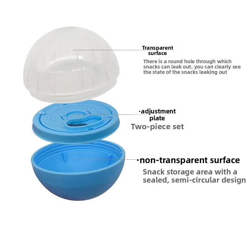 Interactive Dog Treat Ball Dispenser Slow Feeder Bite Resistant PP Toy