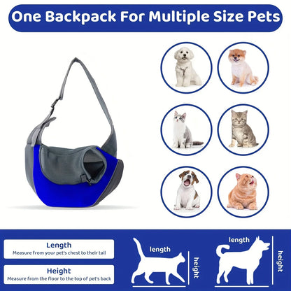 Breathable Mesh Dog Sling Carrier Backpack for Puppy & Cat Travel
