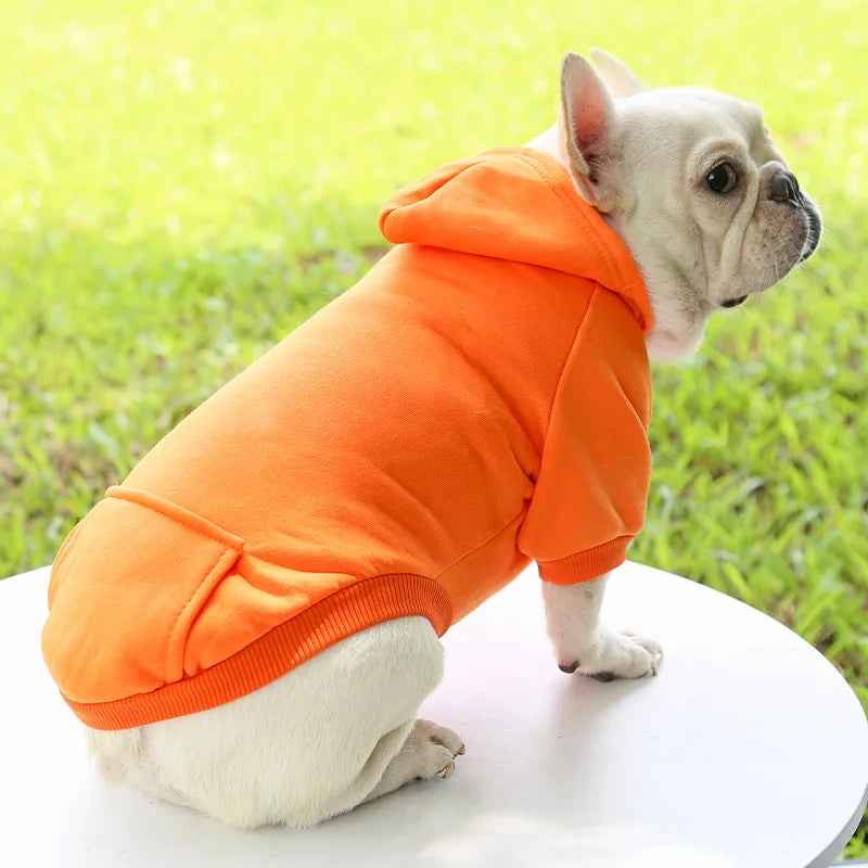 Warm Winter Dog Hoodie for Small & Medium Dogs French Bulldog Coat