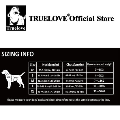 TRUE LOVE No Pull Reflective Nylon Dog Harness Adjustable Comfortable