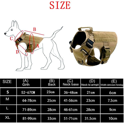 Tactical Dog Harness & Leash Set for German Shepherd, Retriever & All Breeds