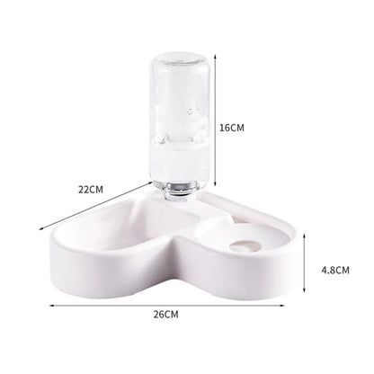Dual Use Automatic Pet Water Bowl PP Feeding and Drinking Bowl