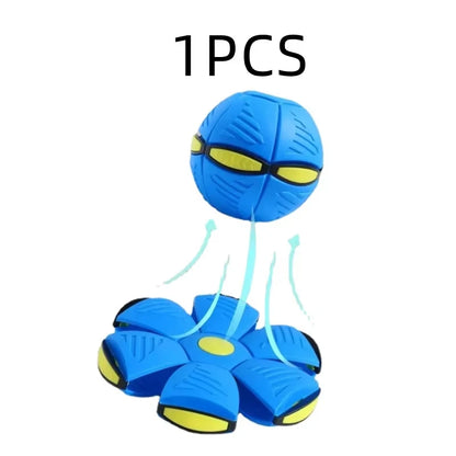 Flying Saucer Bouncing Ball Durable Elastic Dog Toy for Outdoor Play