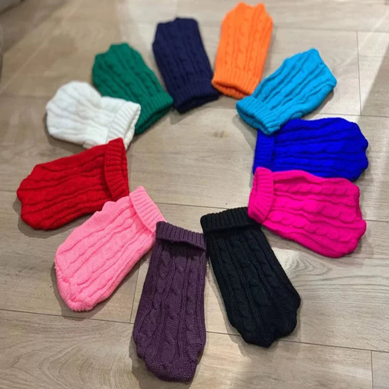 Knitted Dog Winter Sweater