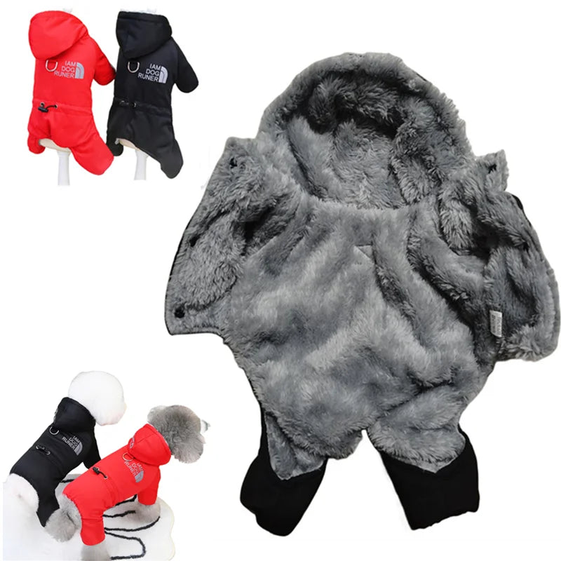 Hooded Dog Winter Jumpsuit
