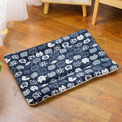 Breathable Thick Flannel Cat Mat Soft Cushion for Small Dogs Winter
