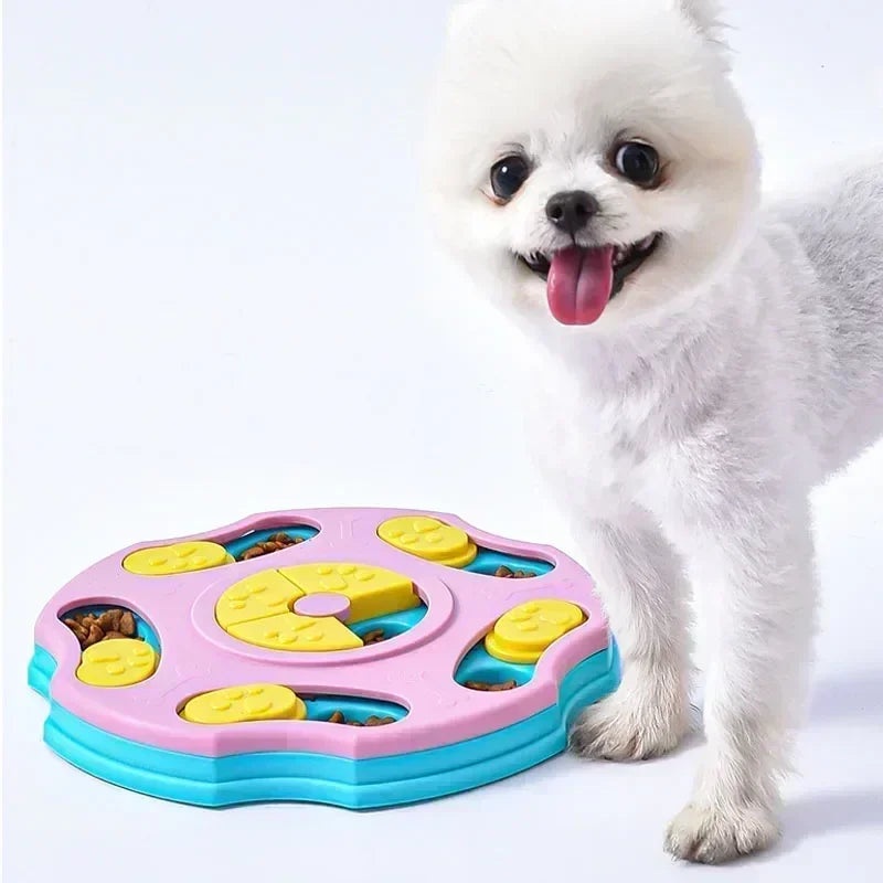 Interactive Slow Feeder Puzzle Toy Bowl for Dogs & Cats