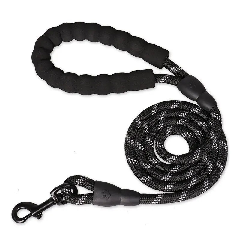 Reflective Padded Handle Dog Leash Heavy Duty Traction Rope