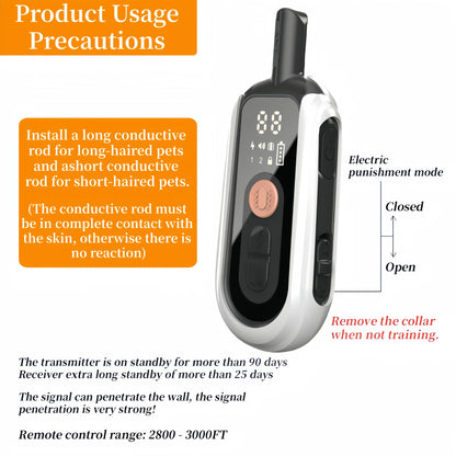 Waterproof Electric Dog Bark Collar Rechargeable Remote Training for All Sizes